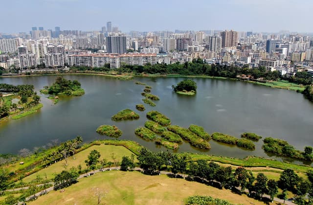 海南海口：昔日浊水变绿河 幸福河流绕椰城